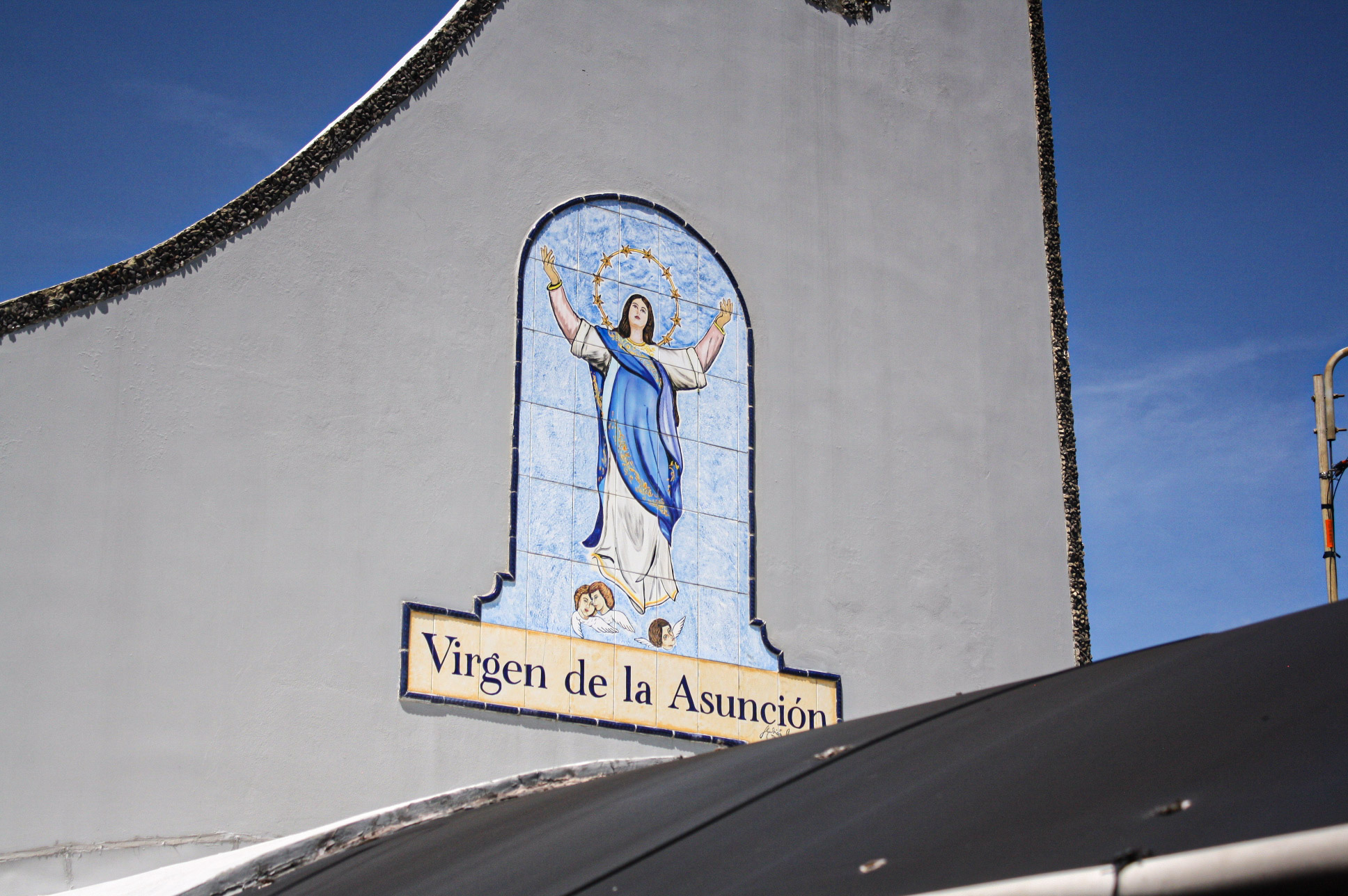 Mosaico de la Asunción de María al cielo